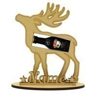 6mm Baileys Irish Liqueur Miniature Christmas Holder on a Stand - Reindeer - Stand Options